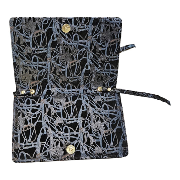 Bruno Magli Black Silver Crossbody Bag - Picture 11 of 12